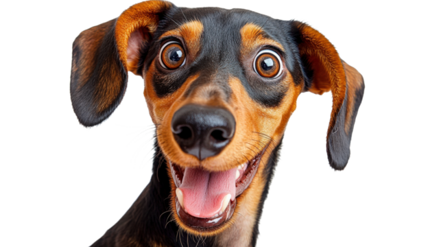 A dog that flies into the air