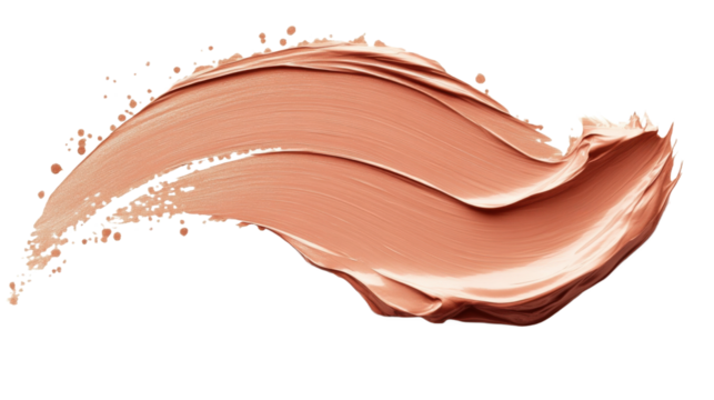 A brush stroke of a light brown color