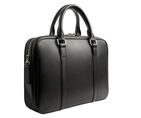 Elegant Black Leather Laptop Briefcase for Professionals