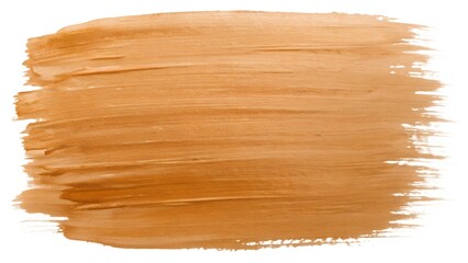 Brown watercolor brush strokes isolated on white background