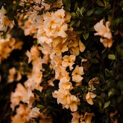 Beautiful bunch of colorful flowers on a tree displaying nature's splendor in a vibrant and cheerful setting