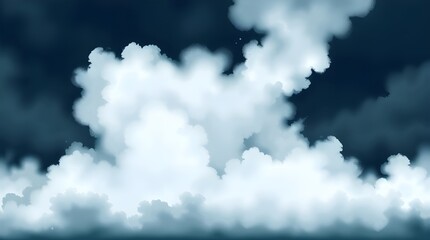 White smoke on a black background. Texture of smoke. Clubs of wh