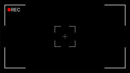 Simple REC Overlay with Additional Camera Settings Horizontal Video Recording Camera Screen Effect