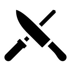 knife and knife sharpener icon