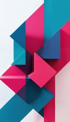 Abstract Geometric Design with Vivid Colors and Dynamic Shapes