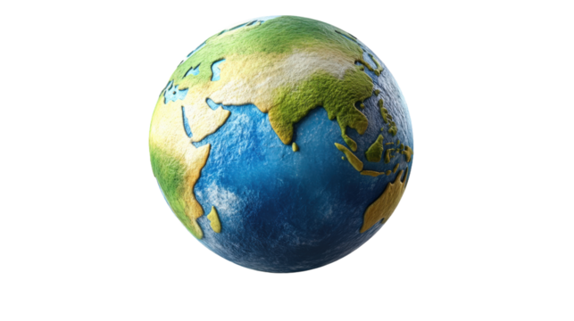 Viewing the Blue Land and Ocean of Earth from Space Perspective