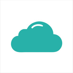 cloud icon logo with vector illustration with green color