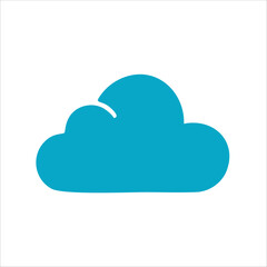 cloud icon logo with vector illustration with blue color