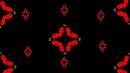 seamless pattern with red hearts