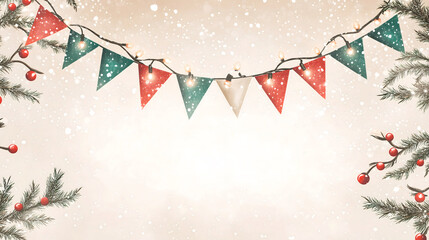Autumn Party Banner with Falling Leaves – Festive Seasonal Decoration Illustration