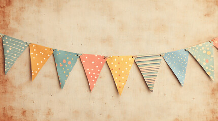 Autumn Party Banner with Falling Leaves – Festive Seasonal Decoration Illustration
