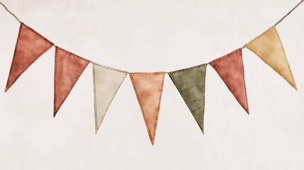 Autumn Party Banner with Falling Leaves – Festive Seasonal Decoration Illustration
