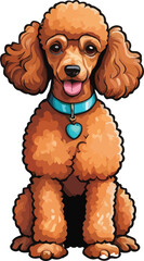 Stylish Black and Red Poodle Dog Set, Perfect for Art Prints, Gifts & Pet Owners