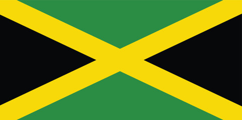 National Flag  of Jamaica vector image