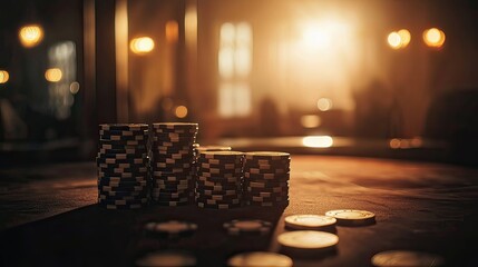 High-stakes gambling action casino interior photography dramatic lighting close-up view