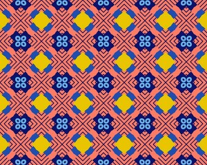 Oriental ethnic seamless repeatable pattern traditional geometric lines stripes background Design