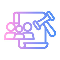notary public Line Gradient Icon