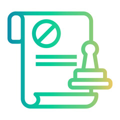 Obraz premium notary Line Gradient Icon