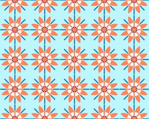 Oriental ethnic geometric seamless Tile pattern made with various traditional elements style design
