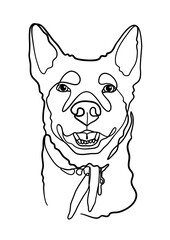 Dog One Line Art – Minimalist Continuous Line Drawing for Tattoo, Pet Shop Logo, and Modern Design