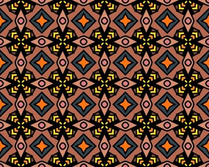 Oriental ethnic geometric seamless Tile pattern made with various traditional elements style design