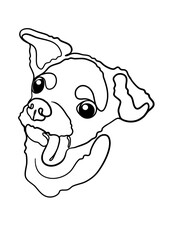 Dog One Line Art – Minimalist Continuous Line Drawing for Tattoo, Pet Shop Logo, and Modern Design