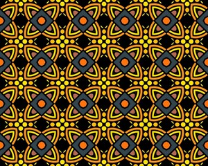 Oriental ethnic geometric seamless Tile pattern made with various traditional elements style design