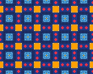 Oriental ethnic geometric seamless Tile pattern made with various traditional elements style design
