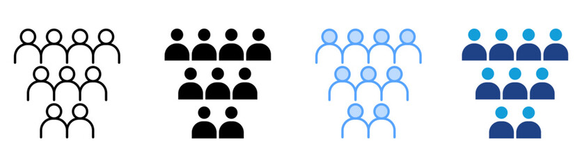 Audience Icon Set Multiple Style Collection
