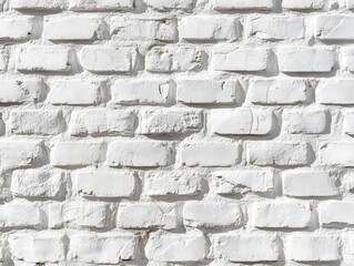 Fototapeta premium Modern Photorealistic Interior Featuring a Crisp White Brick Wall with Minimalist Design Perfect for Creative Photo Manipulations and Virtual Backgrounds