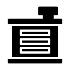 radiator. This is a vector single icon with a solid style. Suitable for any purpose, such as website design, mobile app design, logo design, pattern design, etc.