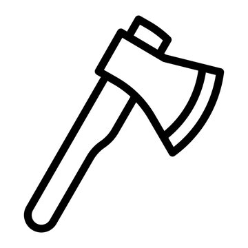 black outline axe icon clip art preview