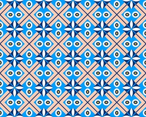 Oriental ethnic geometric seamless Tile pattern made with various traditional elements style design