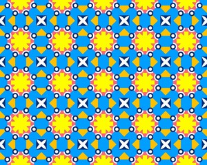 Oriental ethnic geometric seamless Tile pattern made with various traditional elements style design