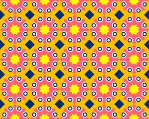 Oriental ethnic geometric seamless Tile pattern made with various traditional elements style design