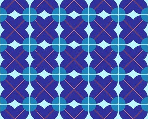 Fototapeta premium Oriental ethnic geometric seamless Tile pattern made with various traditional elements style design