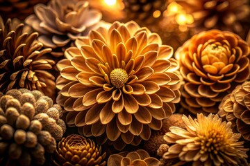 Golden Dahlia Bloom Arrangement