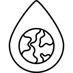 Water day - icon - Black Outline