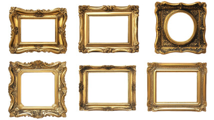 Wooden blank mirror frame painted with gold