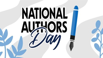 happy national author's day with a pen to write
