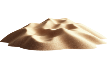A desert landscape with sand dunes and a horizon