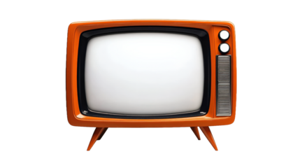 A vintage style television set with a green color