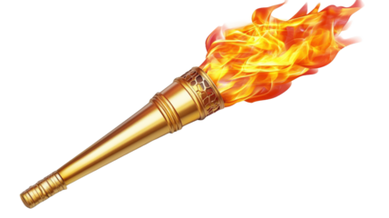 A blazing golden torch