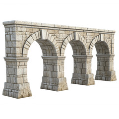 Ancient Stone Aqueduct with Multiple Arches
