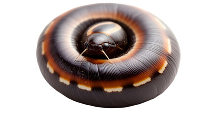 Fototapeta premium Bug Anatomy: Side Profile of a Millipede on White