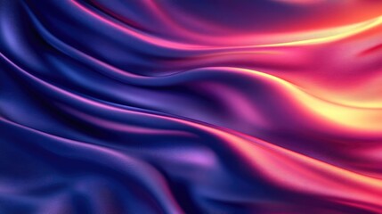 Fototapeta premium Abstract Draped Fabric Texture In Vibrant Blue Pink And Orange Gradient Color Scheme Background Design For Web And Print Media Usage. Fine Detailed Texture For Seamless Print Or Wallpaper Design