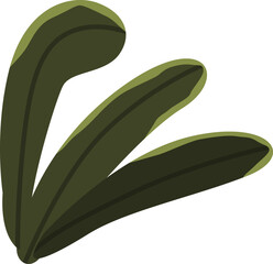 Tropical green leaves vector illustration