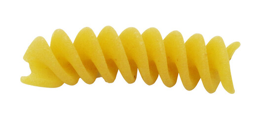 pasta fusilli on a white background