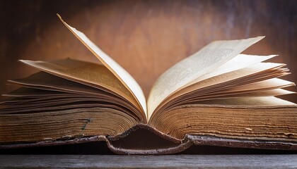 old weathered book with open pages in retro style- 72470