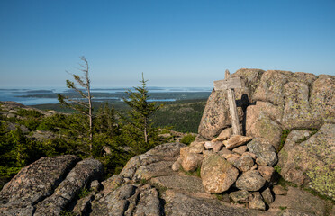 Sumit Sign On Pemetic Mountain In Acadia